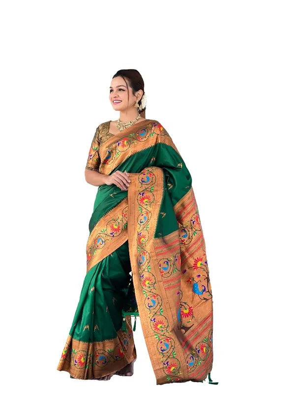 Women_Litchi_Silk_Paithani_Jacquard_Saree_With_Unstitched_Blouse_Piece