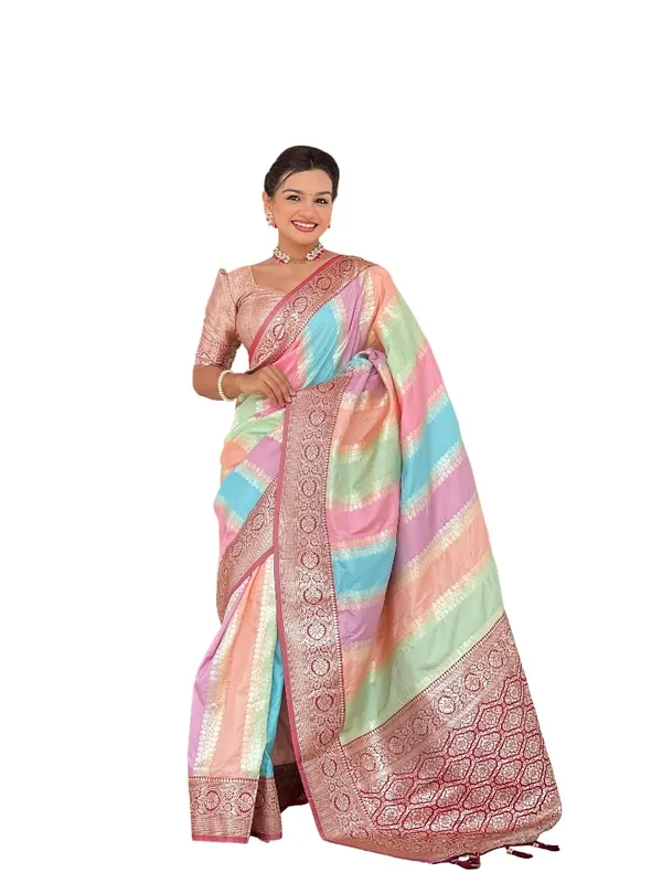 Women_Litchi_Silk_Jacquard_Saree_With_Blouse_Piece