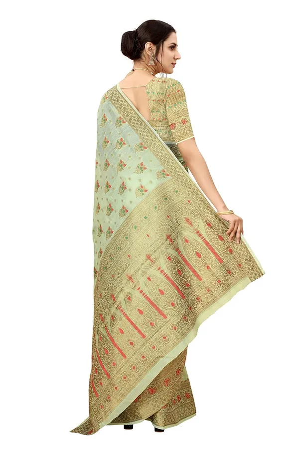 Women_Cotton_Silk_Kanjeevaram_Saree_With_Blouse_Piece