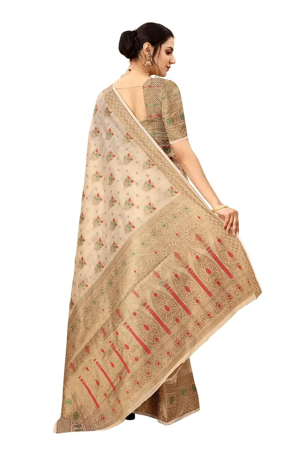 Women_Cotton_Silk_Kanjeevaram_Saree_With_Blouse_Piece