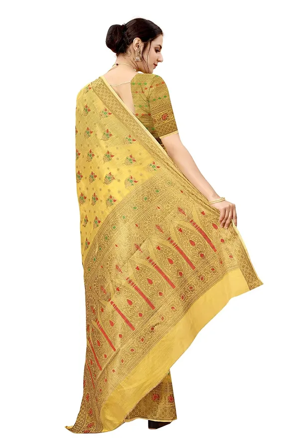 Women_Cotton_Silk_Kanjeevaram_Saree_With_Blouse_Piece
