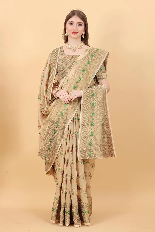 Women_Banarasi_Silk_Saree_With_Blouse_Piece