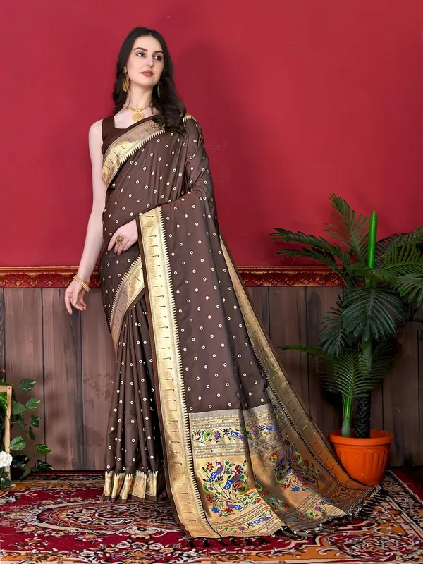 Women_Litchi_Silk_Paithani_Saree_With_Blouse_Piece