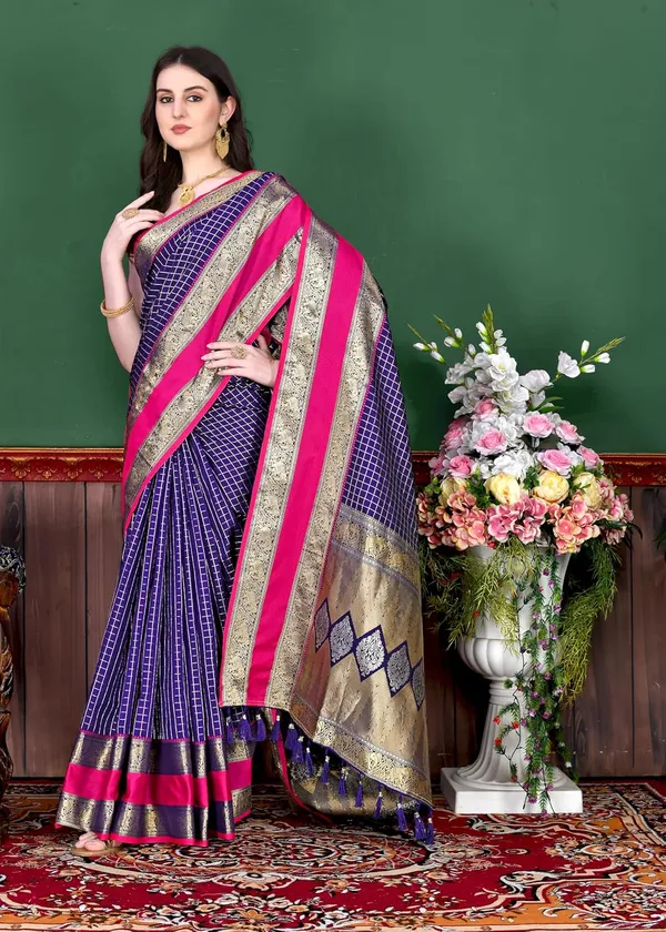 Women_Paithani_Silk_Blend_Woven_Saree_With_Unstitched_Blouse_Piece