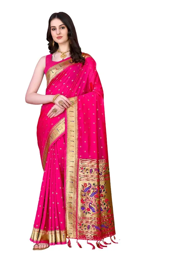 Women_Litchi_Silk_Paithani_Saree_With_Blouse_Piece