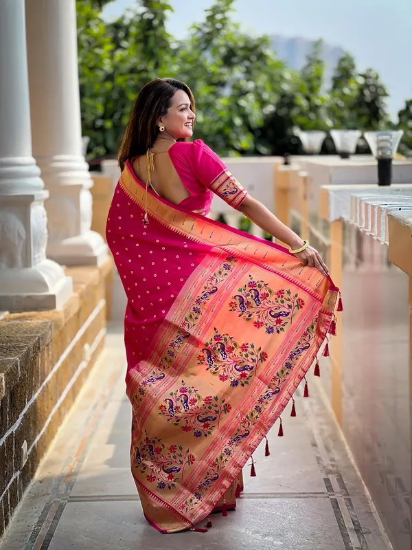 Women_Litchi_Silk_Paithani_Saree_With_Blouse_Piece