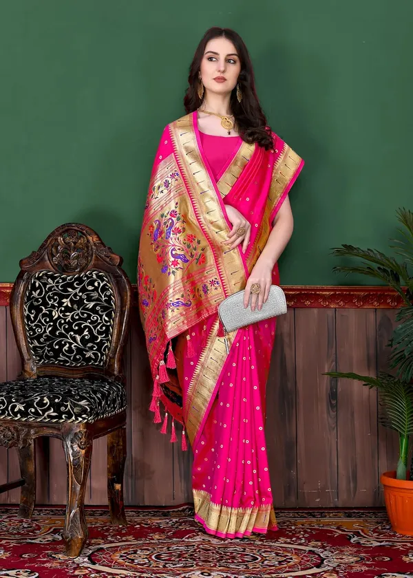 Women_Litchi_Silk_Paithani_Saree_With_Blouse_Piece
