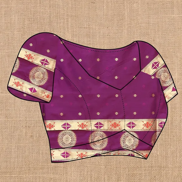 Women_Paithani_Lichi_Silk_Kanjivaram_Saree_With_Unstitched_Blouse_Piece