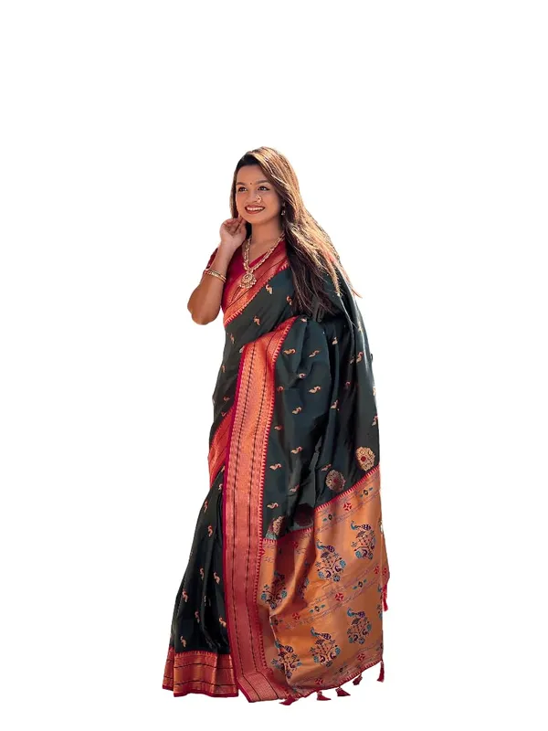 Women_Lichi_Silk_Kanjivaram_Saree_With_Unstitched_Blouse_Piece