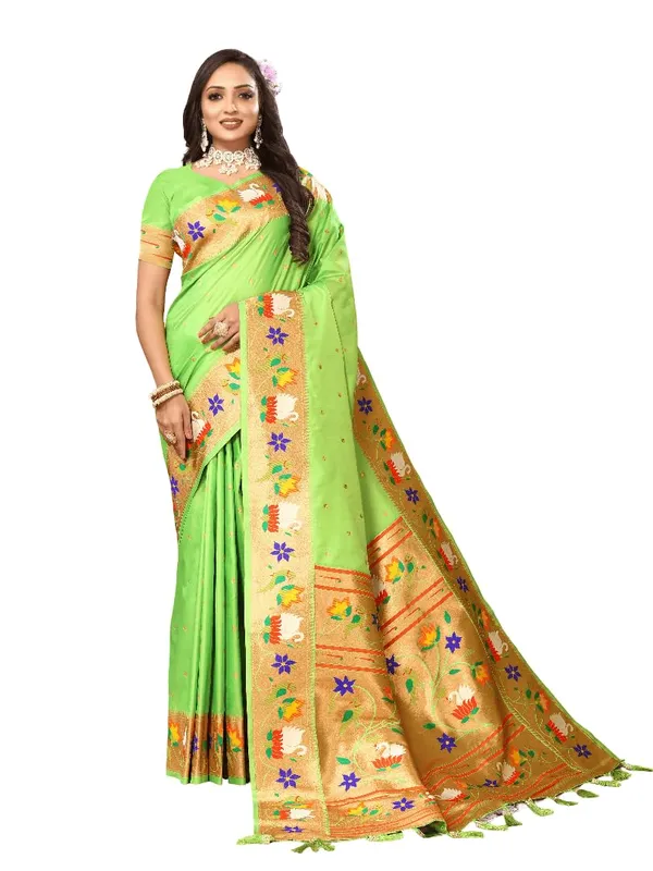 WoMensilk_Paithani_Saree_With_Blouse_Piece