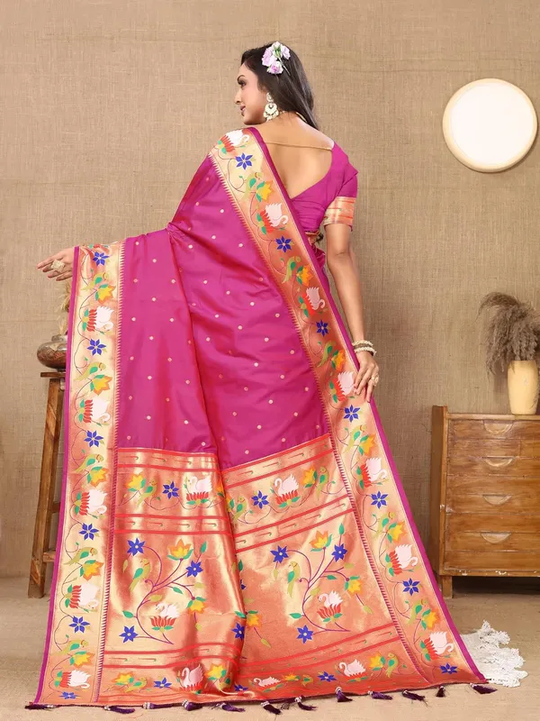 WoMensilk_Paithani_Saree_With_Blouse_Piece