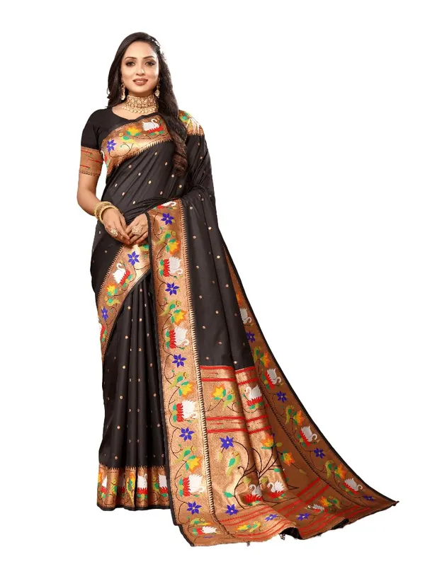 WoMensilk_Paithani_Saree_With_Blouse_Piece