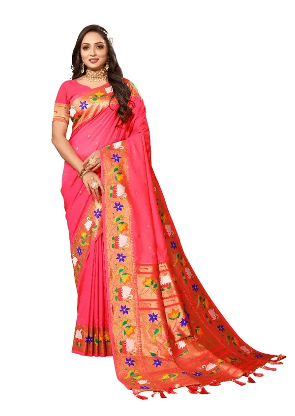 WoMensilk_Paithani_Saree_With_Blouse_Piece