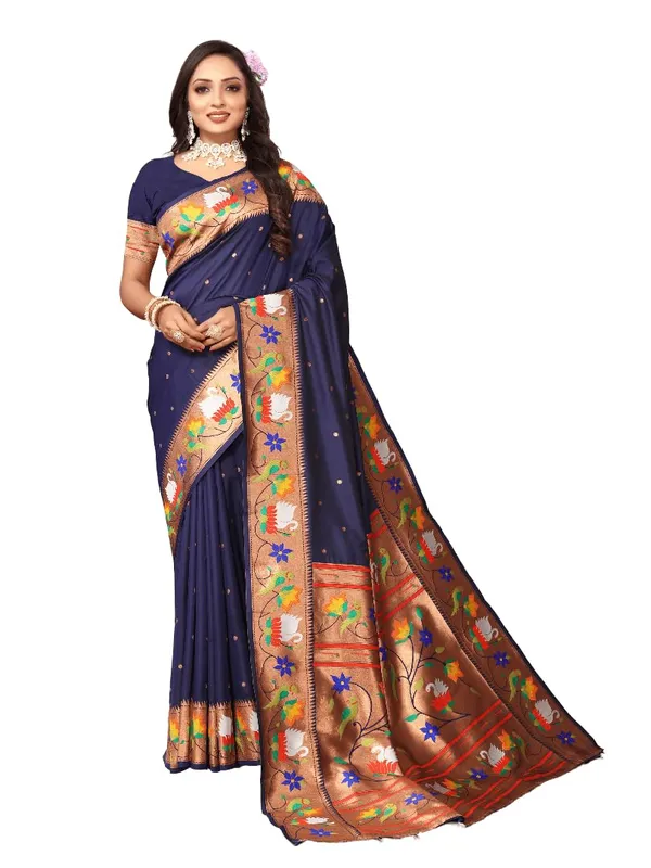 WoMensilk_Paithani_Saree_With_Blouse_Piece