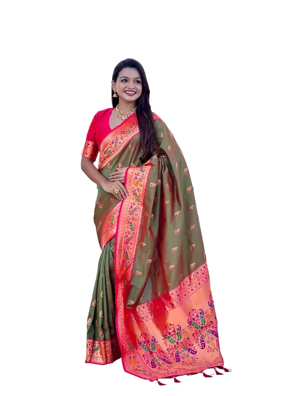Women_Paithani_Silk_Saree_With_Blouse_Piece