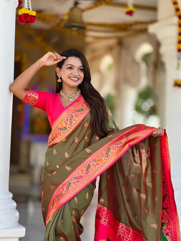 Women_Paithani_Silk_Saree_With_Blouse_Piece