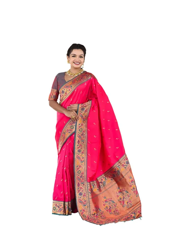 Women_Paithani_Soft_Silk_Saree_With_Unstitched_Blouse_Piece