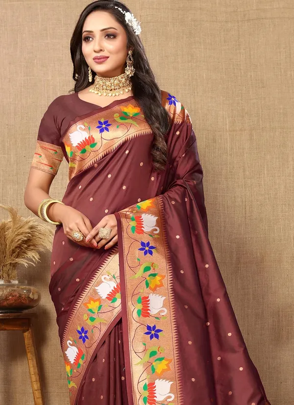 WoMensilk_Paithani_Saree_With_Blouse_Piece
