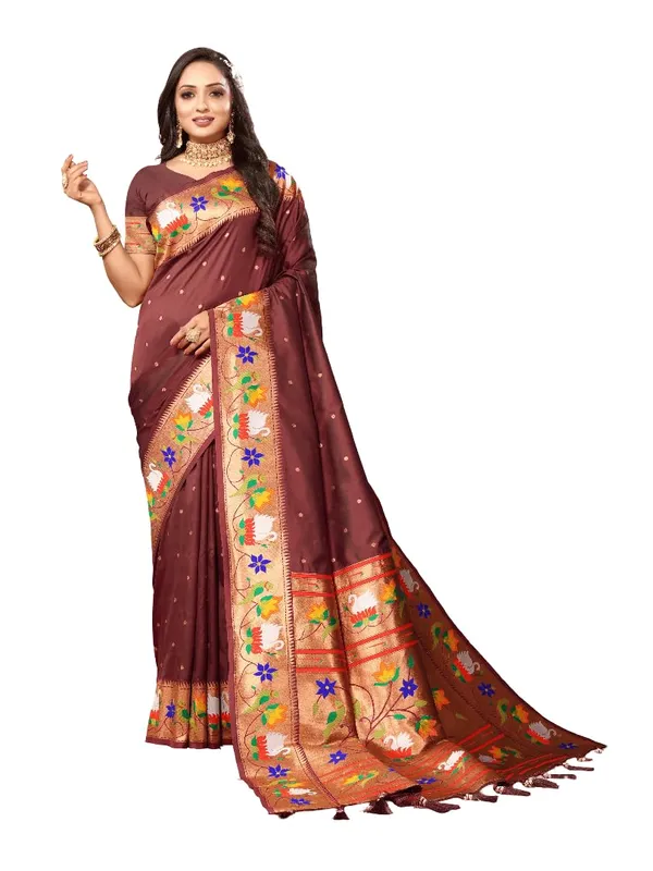 WoMensilk_Paithani_Saree_With_Blouse_Piece
