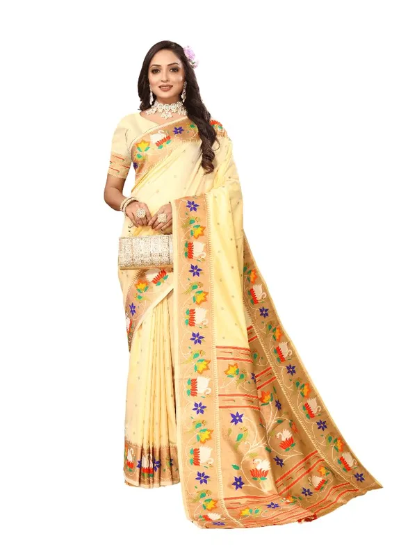 WoMensilk_Paithani_Saree_With_Blouse_Piece