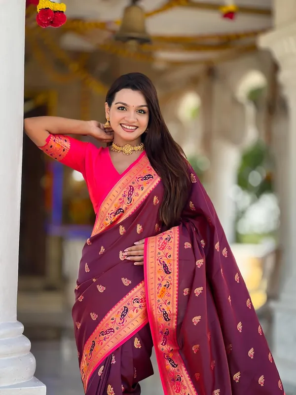 Women_Paithani_Silk_Saree_With_Blouse_Piece