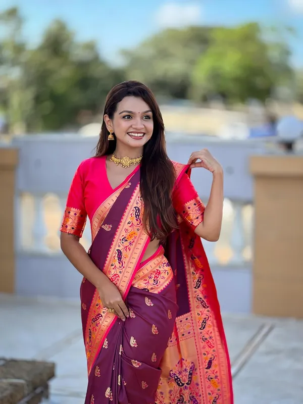 Women_Paithani_Silk_Saree_With_Blouse_Piece