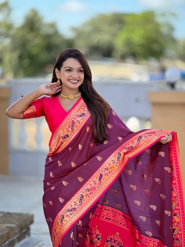 Women_Paithani_Silk_Saree_With_Blouse_Piece