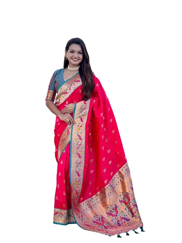 Women_Paithani_Soft_Silk_Saree_With_Unstitched_Blouse_Piece