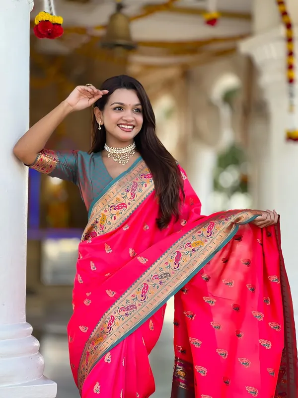 Women_Paithani_Soft_Silk_Saree_With_Unstitched_Blouse_Piece