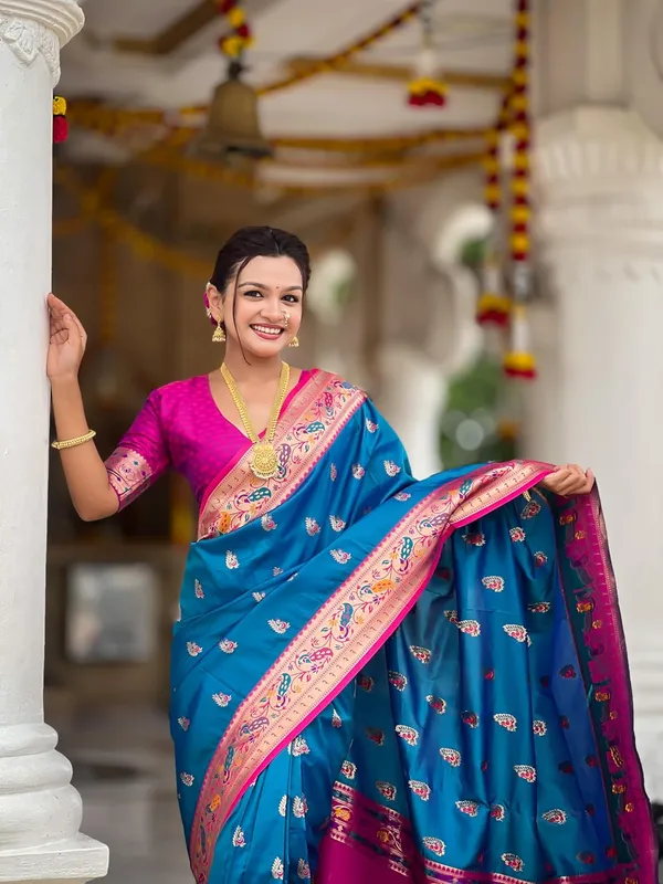 Women_Paithani_Silk_Saree_With_Blouse_Piece