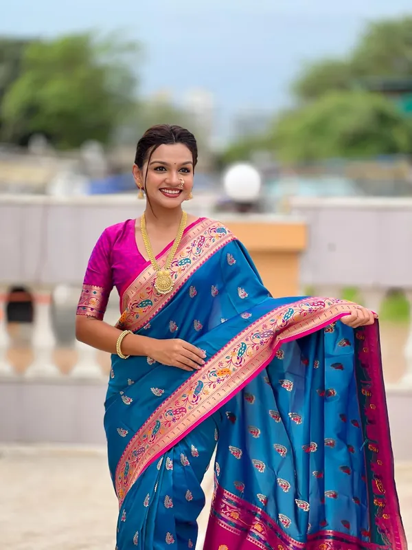 Women_Paithani_Silk_Saree_With_Blouse_Piece