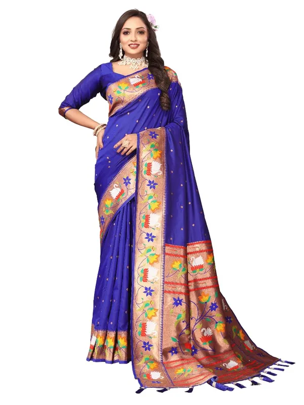 WoMensilk_Paithani_Saree_With_Blouse_Piece