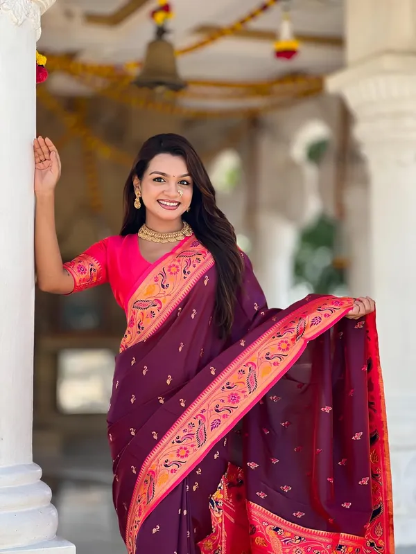 Women_Paithani_Silk_Saree_With_Blouse_Piece