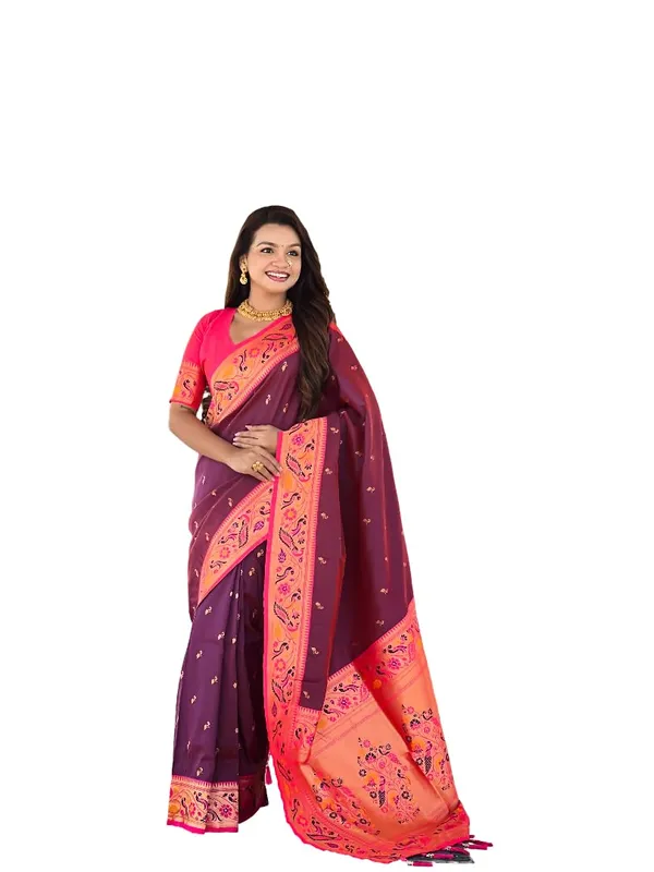 Women_Paithani_Silk_Saree_With_Blouse_Piece