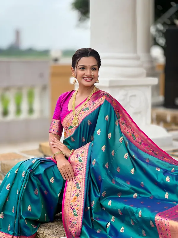 Women_Paithani_Soft_Silk_Saree_With_Unstitched_Blouse_Piece