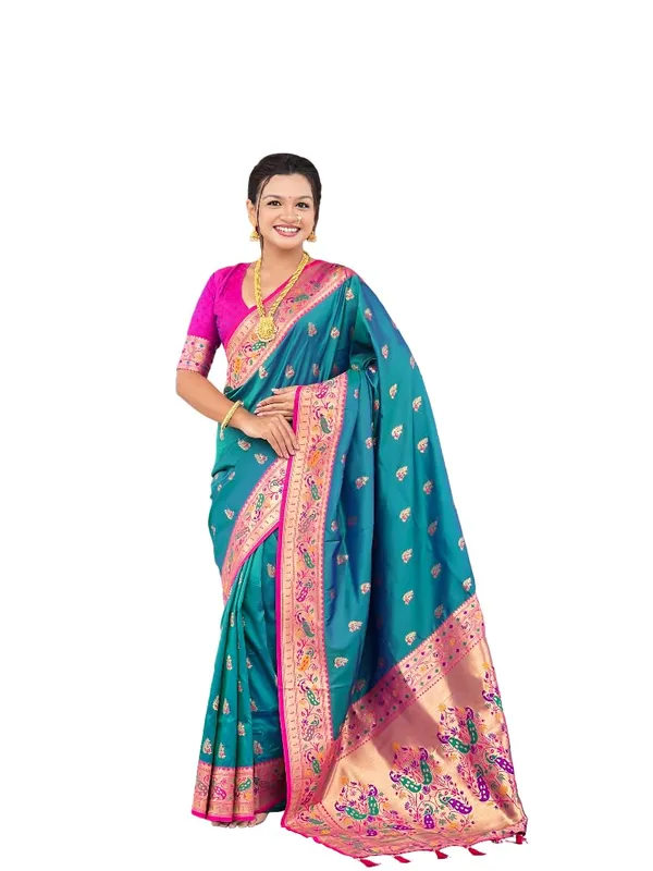 Women_Paithani_Soft_Silk_Saree_With_Unstitched_Blouse_Piece