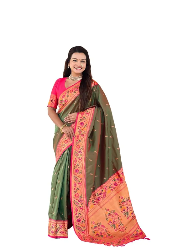 Women_Paithani_Silk_Saree_With_Blouse_Piece
