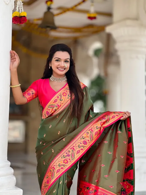 Women_Paithani_Silk_Saree_With_Blouse_Piece