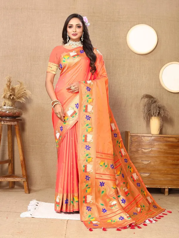 WoMensilk_Paithani_Saree_With_Blouse_Piece