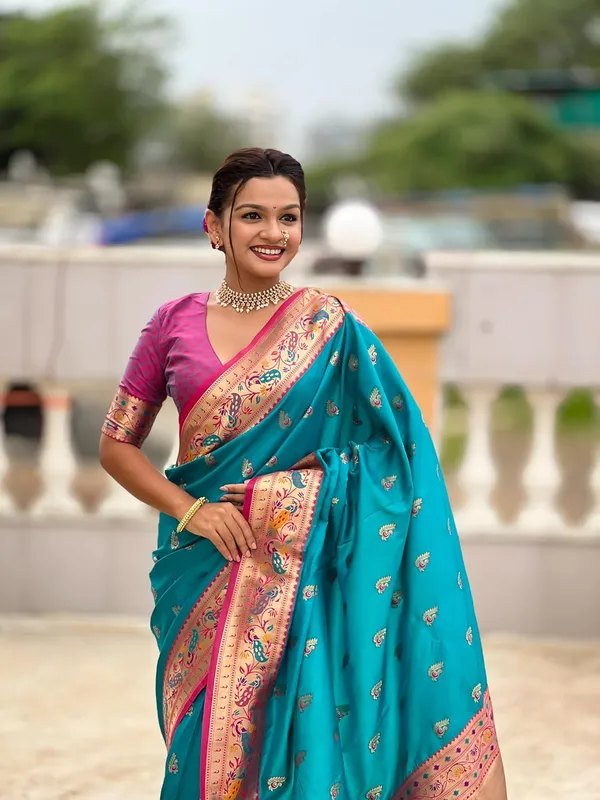 Women_Paithani_Silk_Saree_With_Blouse_Piece