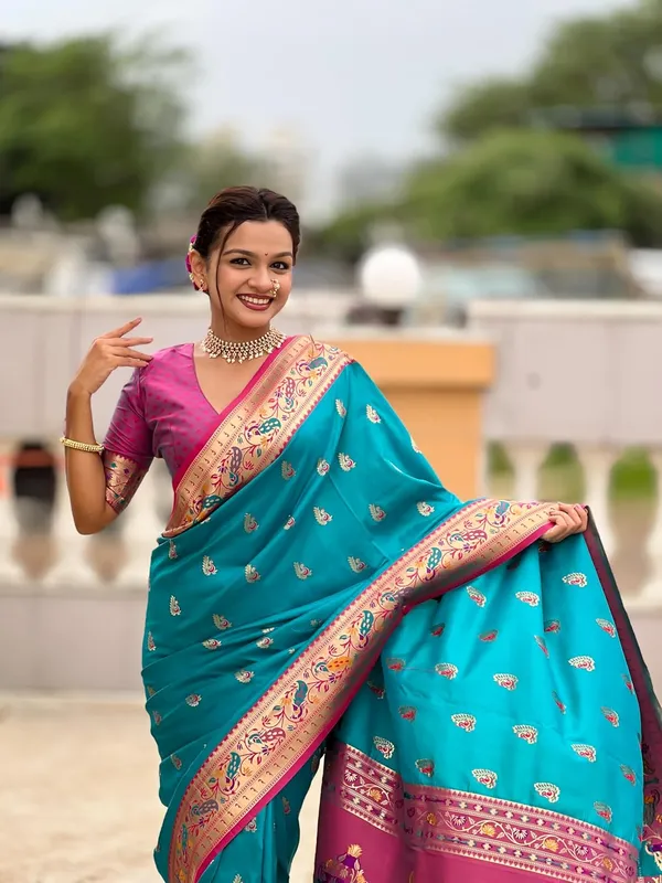 Women_Paithani_Silk_Saree_With_Blouse_Piece