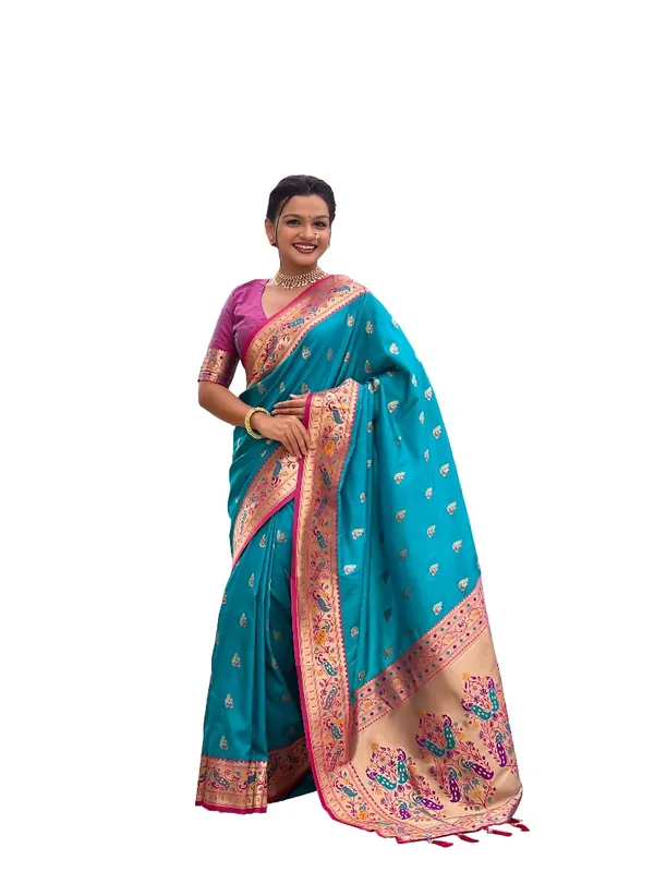 Women_Paithani_Silk_Saree_With_Blouse_Piece