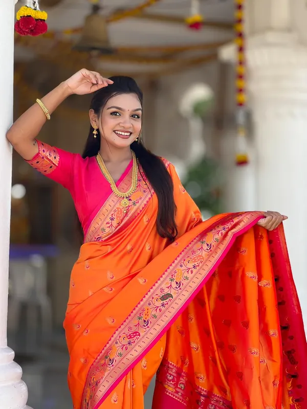 Women_Paithani_Soft_Silk_Saree_With_Unstitched_Blouse_Piece