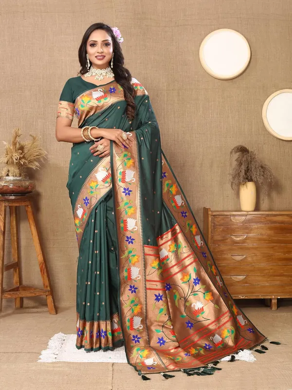 WoMensilk_Paithani_Saree_With_Blouse_Piece