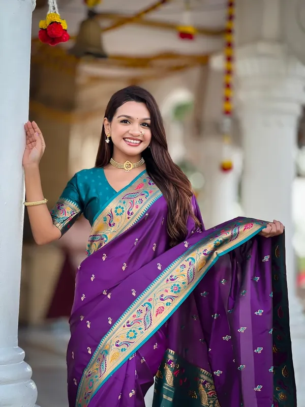 Women_Paithani_Silk_Saree_With_Blouse_Piece