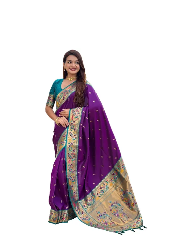 Women_Paithani_Silk_Saree_With_Blouse_Piece