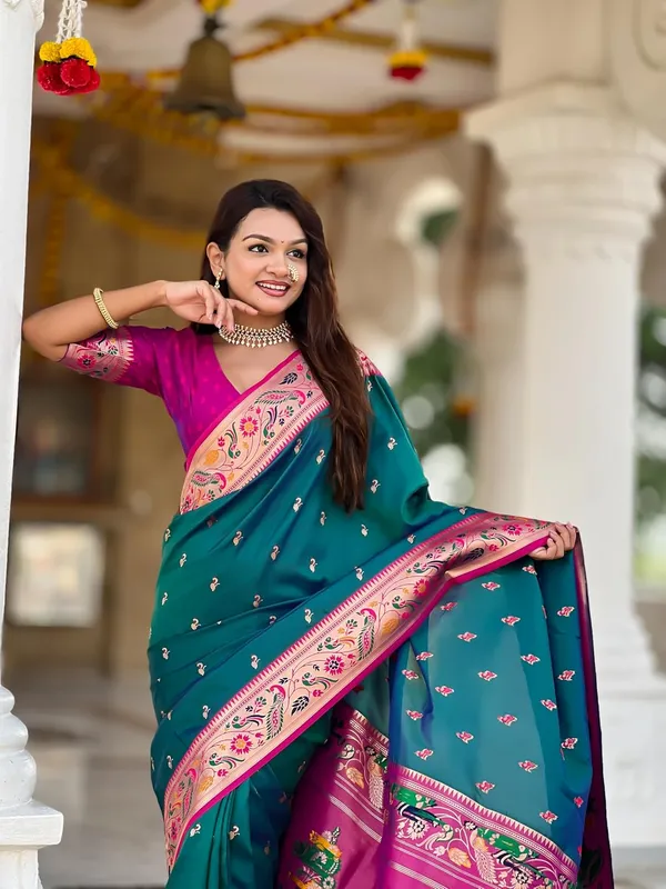 Women_Paithani_Soft_Silk_Saree_With_Unstitched_Blouse_Piece