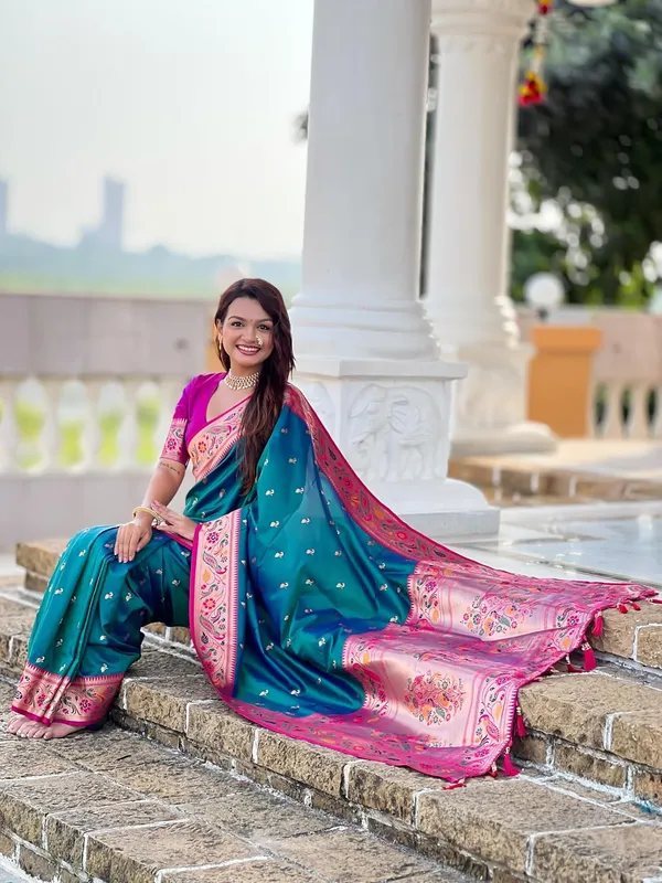 Women_Paithani_Soft_Silk_Saree_With_Unstitched_Blouse_Piece