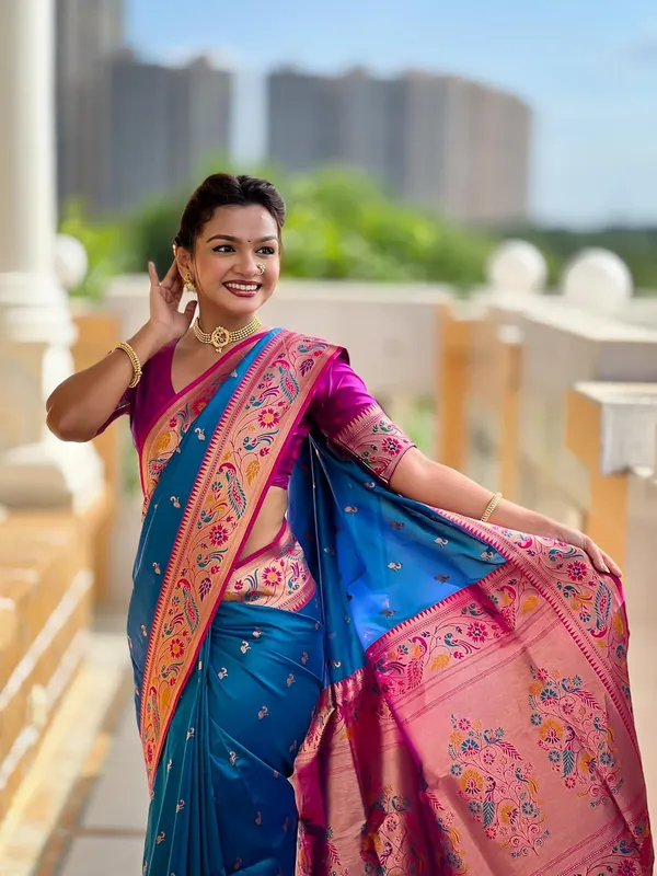 Women_Paithani_Silk_Saree_With_Blouse_Piece