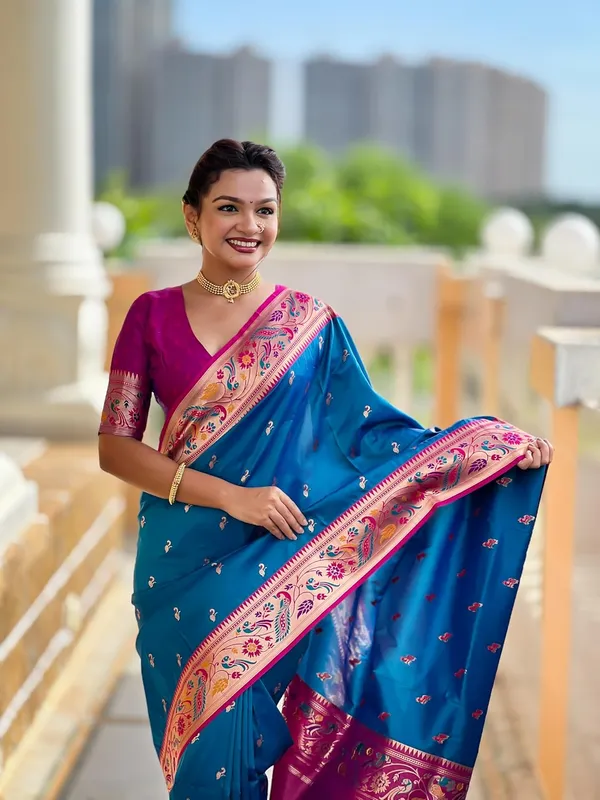 Women_Paithani_Silk_Saree_With_Blouse_Piece